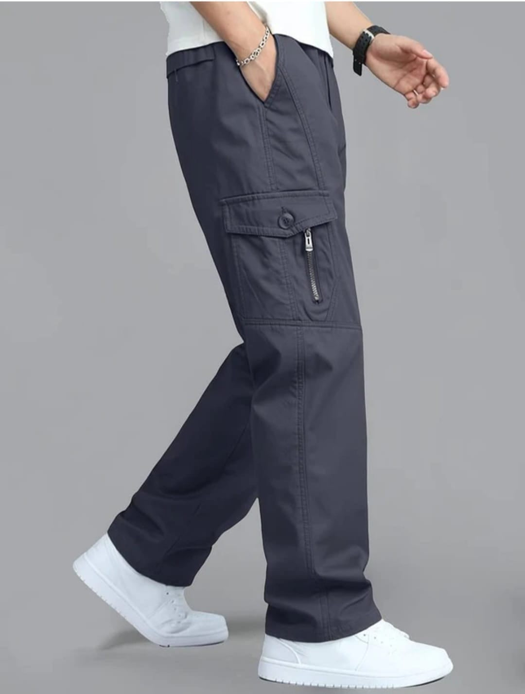 Men Blue Cargos