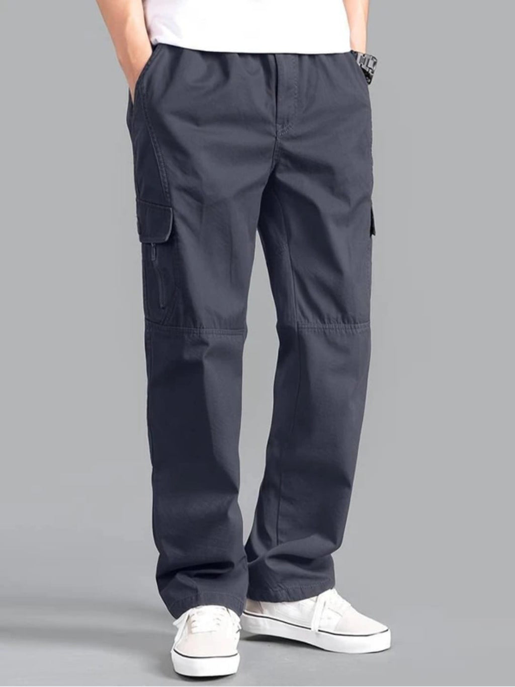 Men Blue Cargos